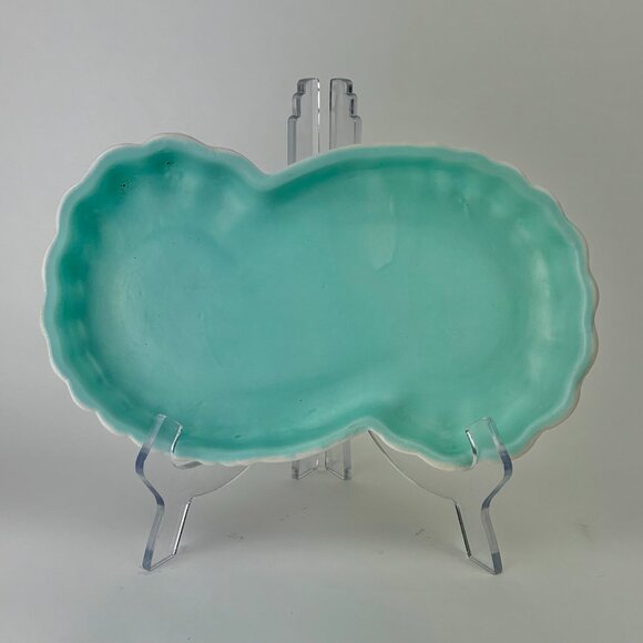 Haeger USA Turquoise Ceramic Bowl - MCM Vintage Elegance - Picture 6 of 10